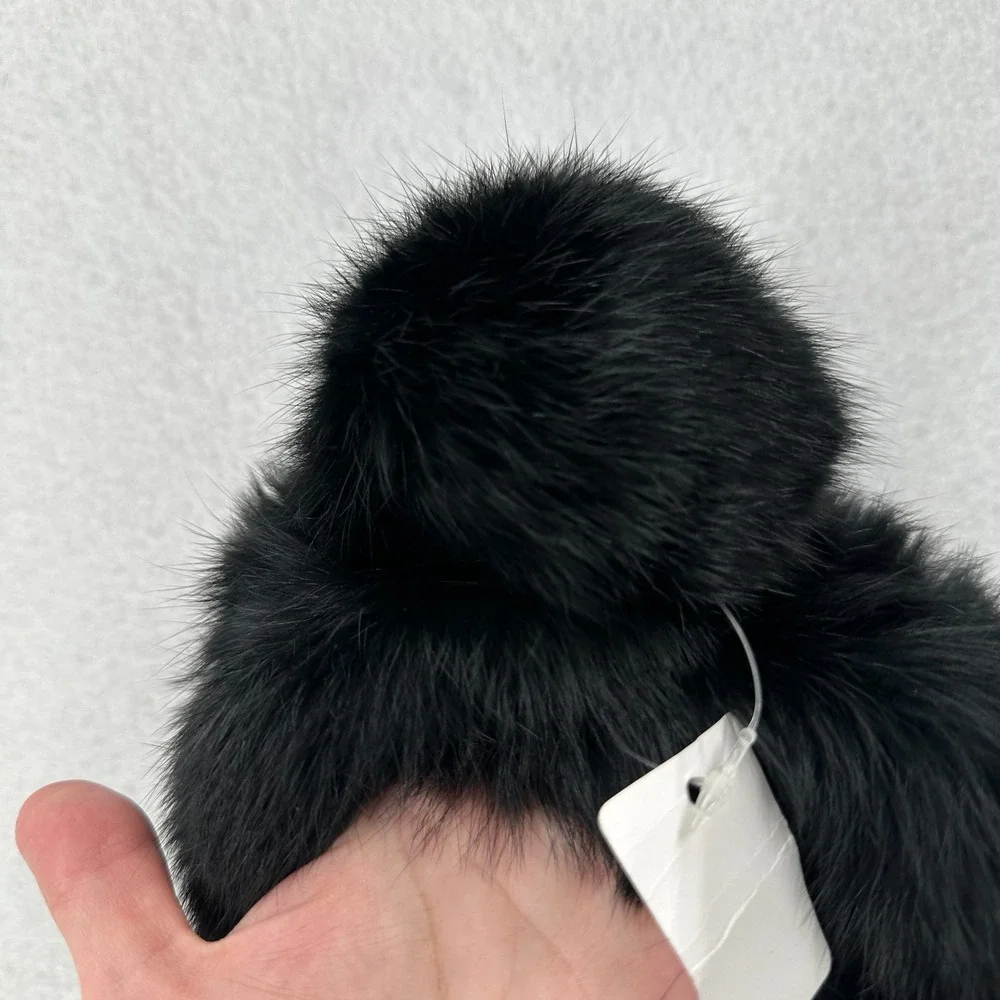 VTG‎ 1960s Adjustable Fur Collar Scarf Black One Size Beautiful Soft Old Money